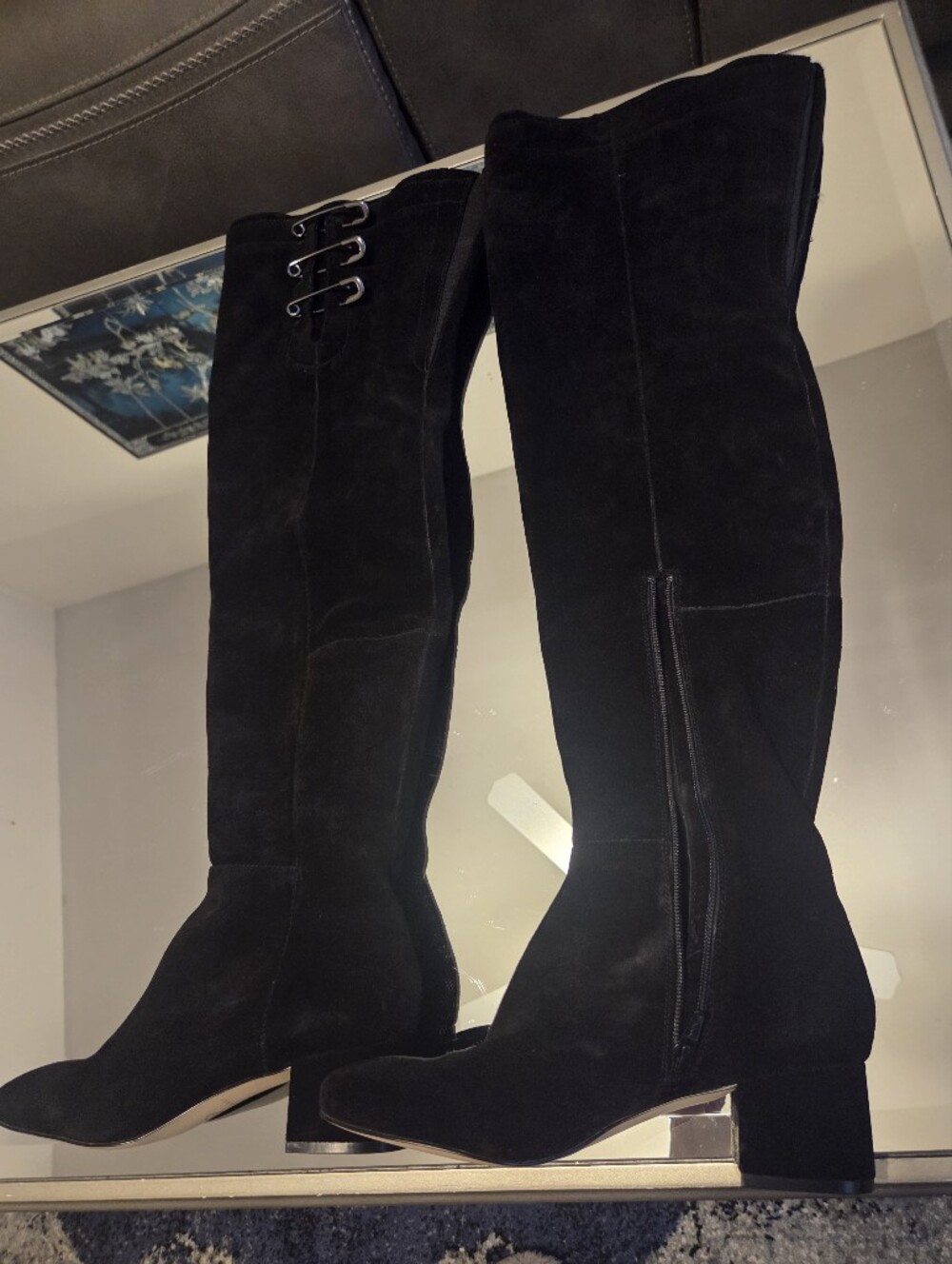 Katy Perry Collections Black Over-The-Knee Suede Boots